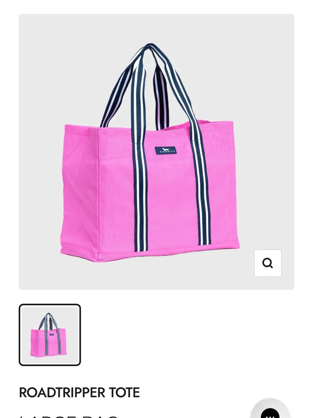 Scout Pink Roadtripper goat & Cabana wristlet